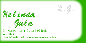 melinda gula business card